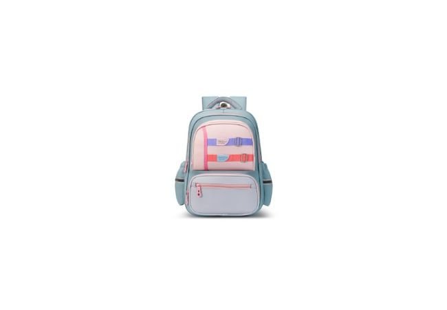 ZG-2627 Durable Lightweight Kid School Bag-Gray Pink