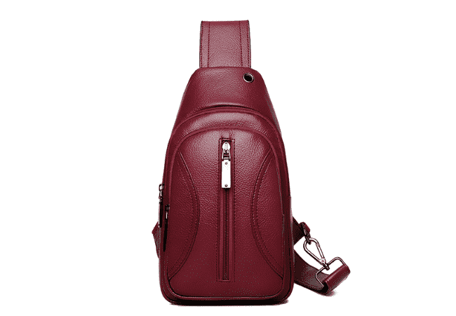 AXDS-753 Men's Red Leather Chest Bag
