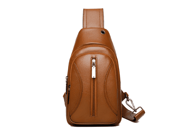 AXDS-753 Men's Yellow Leather Chest Bag