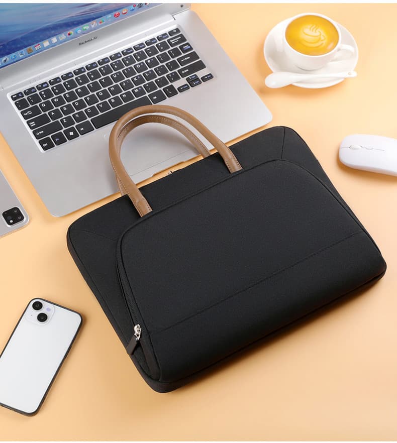 C100 Black Fashion Laptop Bag Scene Display