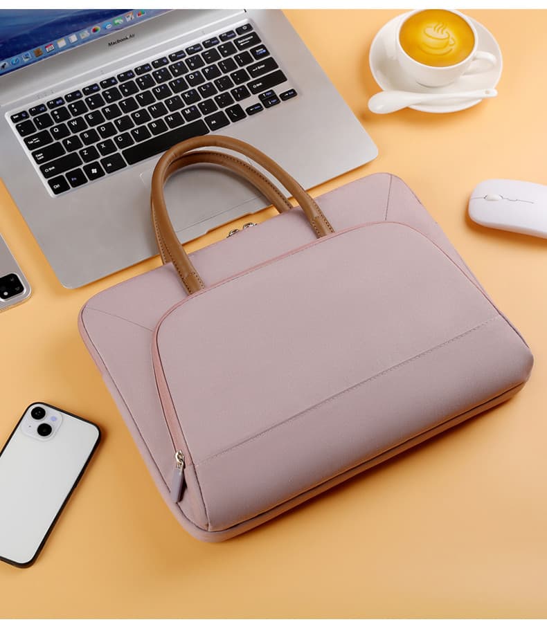 C100 Pink Fashion Laptop Bag Scene Display