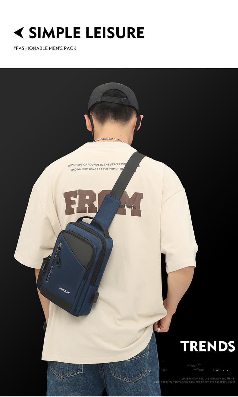 DX-615 Men's Blue Chest Bag