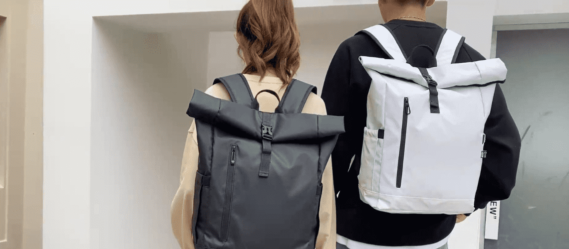 Remoid Roll Top Laptop Backpack Video Cover