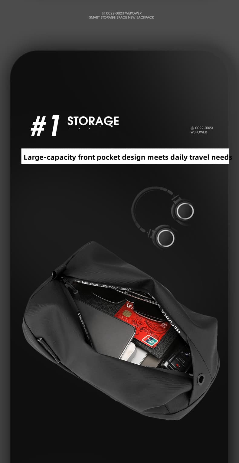HS-1265 Large-capacity Front Pocket Design