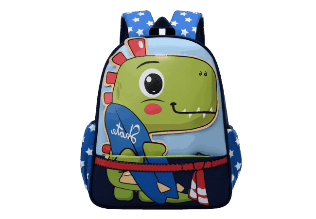 Blue Lightweight Cartoon Kids School Bag