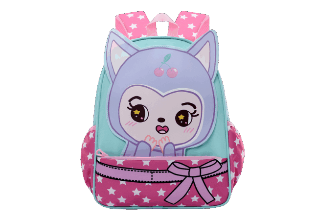 Rose Pink Lightweight Cartoon Kids School Bag