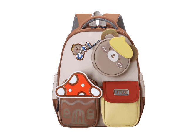Brown Waterproof Kids Backpack