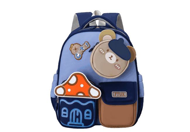 Drak Blue Waterproof Kids Backpack
