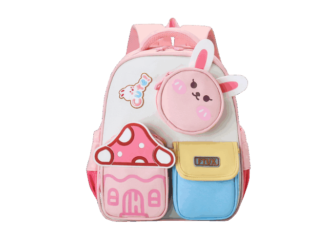 Light Pink Waterproof Kids Backpack