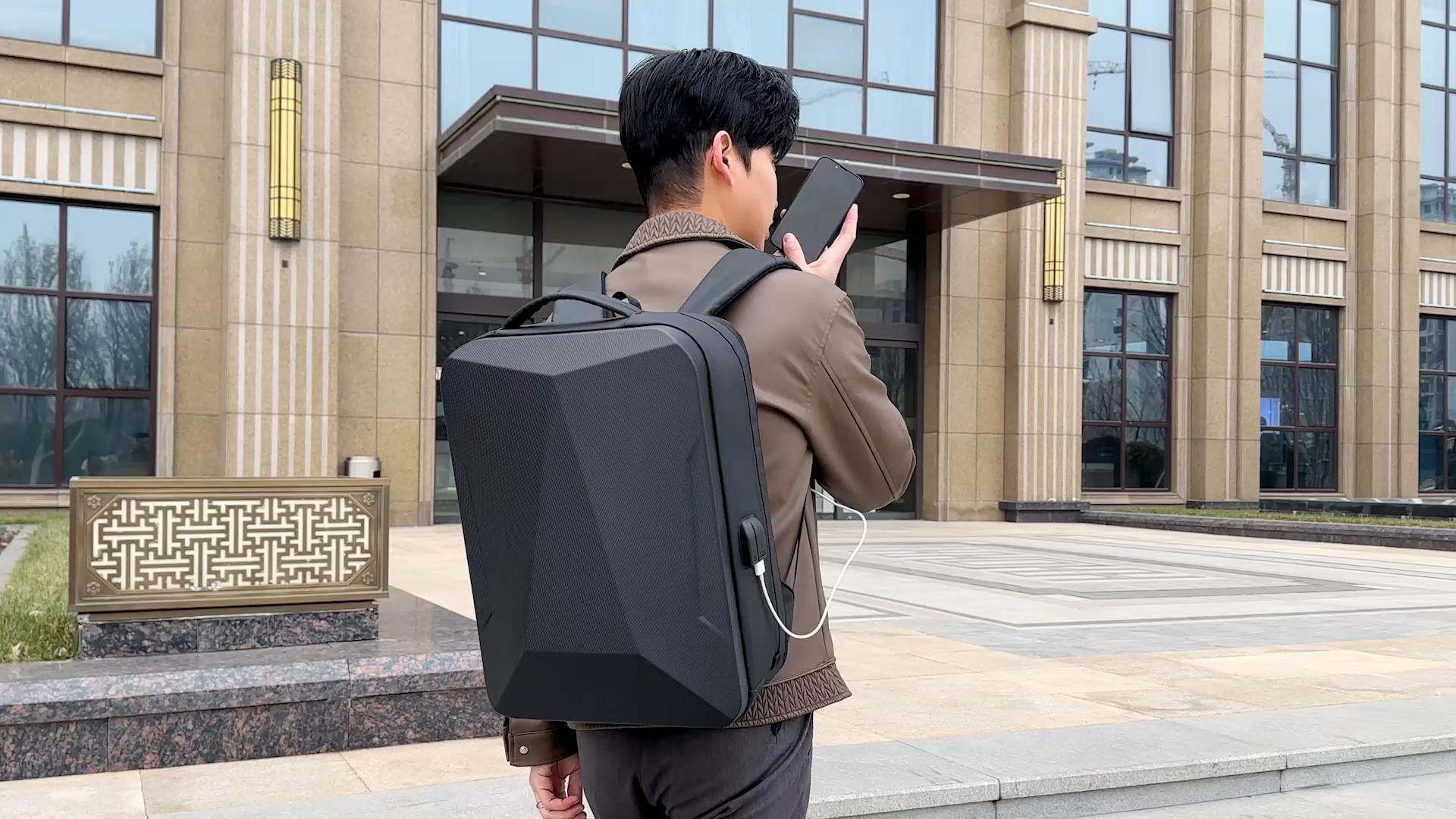 Wholesale Anti-Theft Hard Shell Laptop Backpacks Video Cover