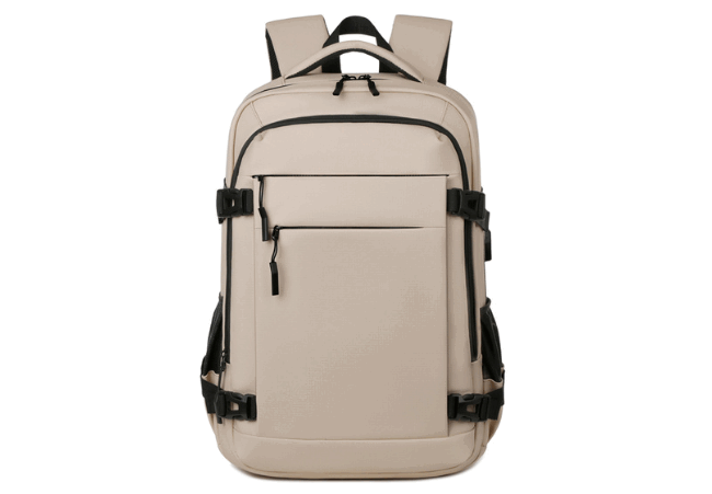 Khaki Stylish Travel Laptop Backpack