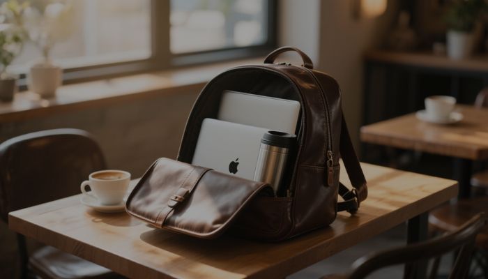 Leather Look Backpacks