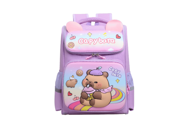 Purple Fashion Cute Monster Kindergarten Custom logo Children Bag