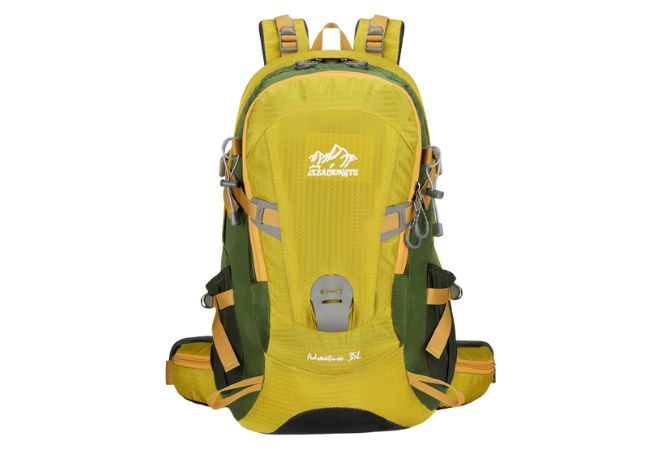Yellow Camping Durable Travel Mountaineering Outdoor Backpack